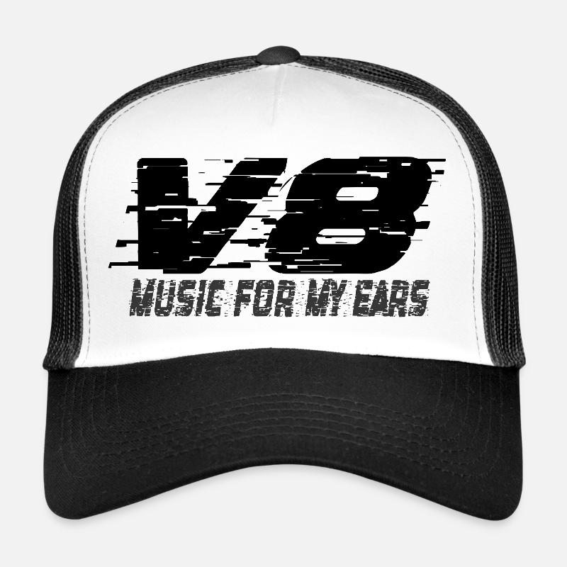 V8 - Trucker Cap - Weiß/Schwarz