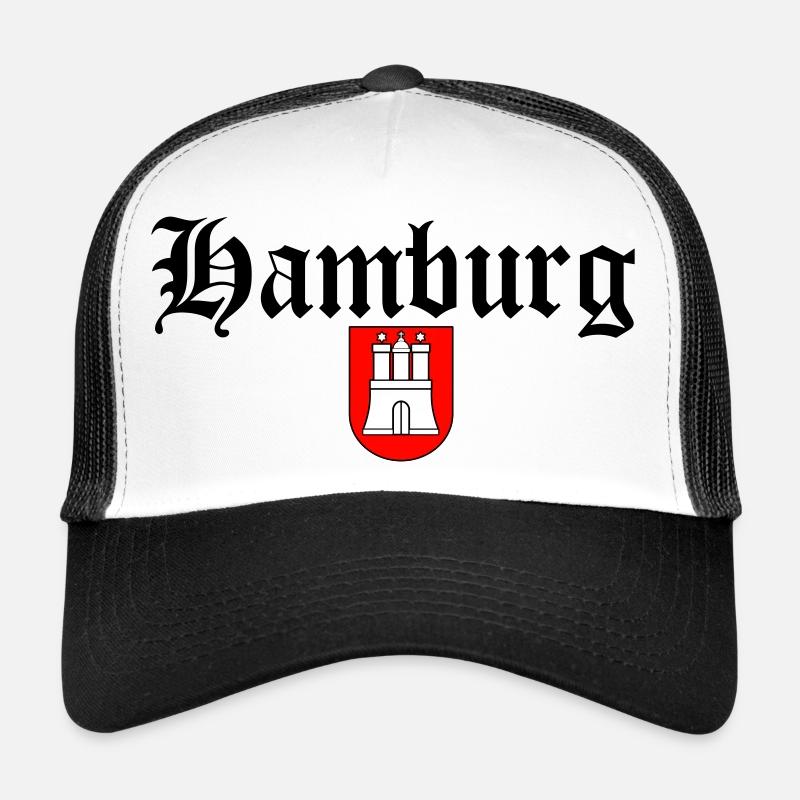 Hamburg - Trucker Cap - Weiß/Schwarz