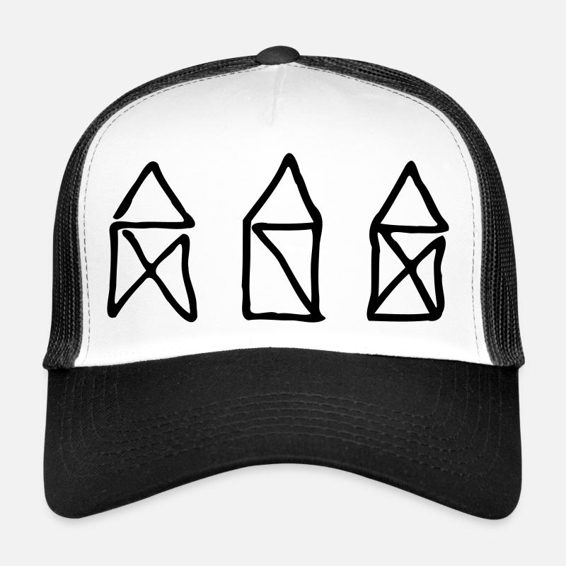 Nikolaushaus1 - Casquette trucker - blanc/noir