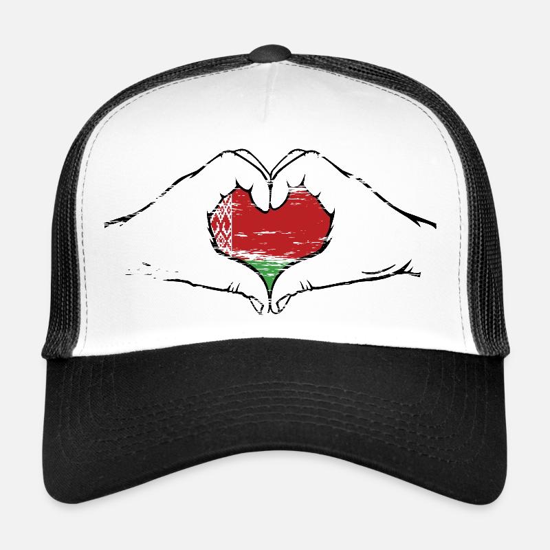 Belarus Flagge Herzform used Trucker Cap