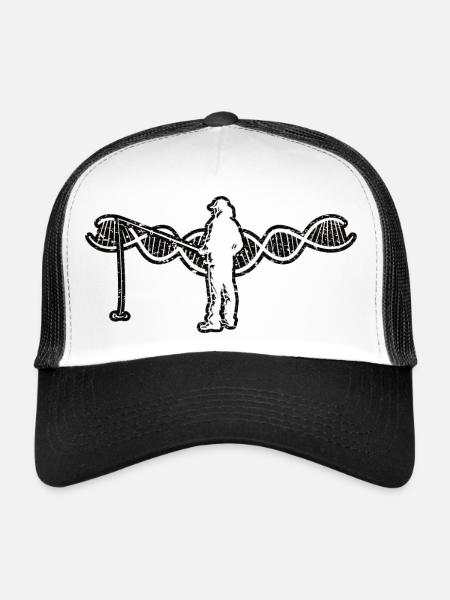 Pêche Hameçon Pêche Pêche Pêcheur - Casquette trucker  - blanc/noir - Devant