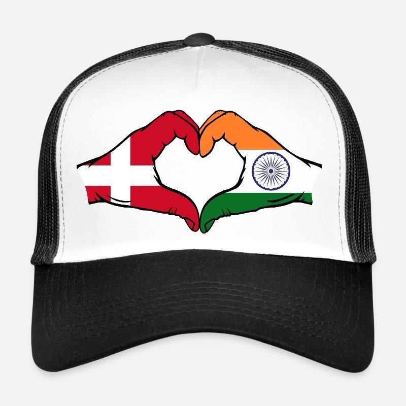 Danemark Inde mains forme de coeur Casquette trucker 