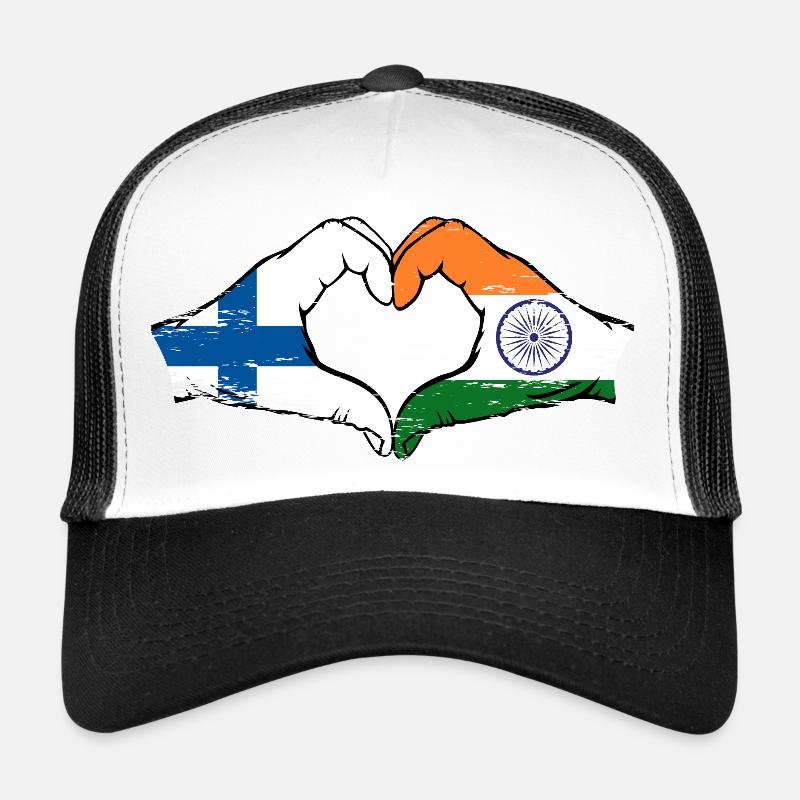 Finlande Inde mains forme de coeur utilisé Casquette trucker 