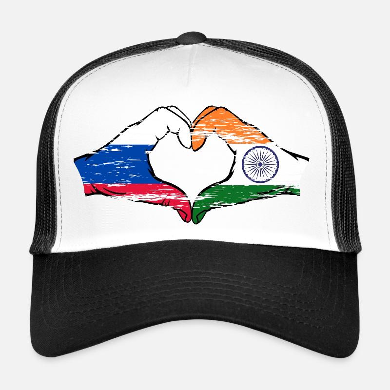 Russie Inde mains forme de coeur utilisé Casquette trucker 