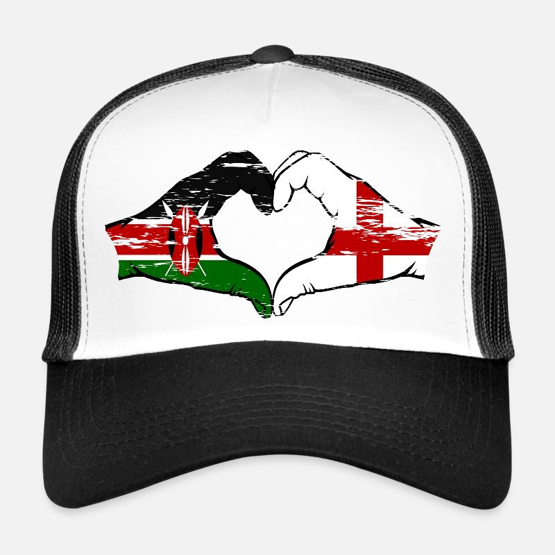 Kenia England Hände Herzform used Trucker Cap