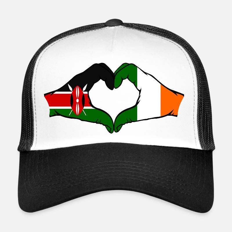 Kenya Irlande mains en forme de coeur Casquette trucker 