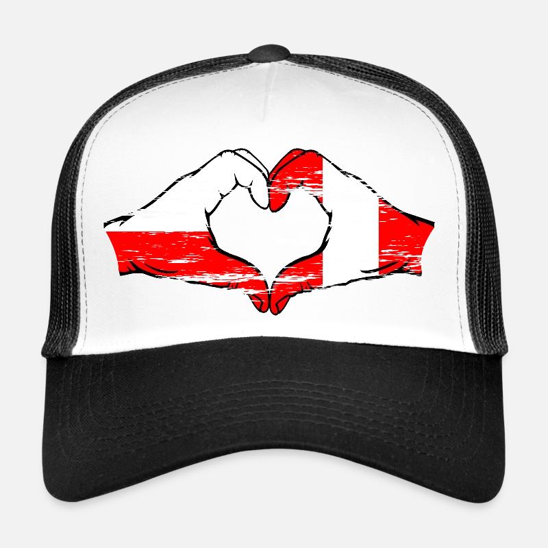 Pologne Pérou drapeau forme de coeur utilisé Casquette trucker 