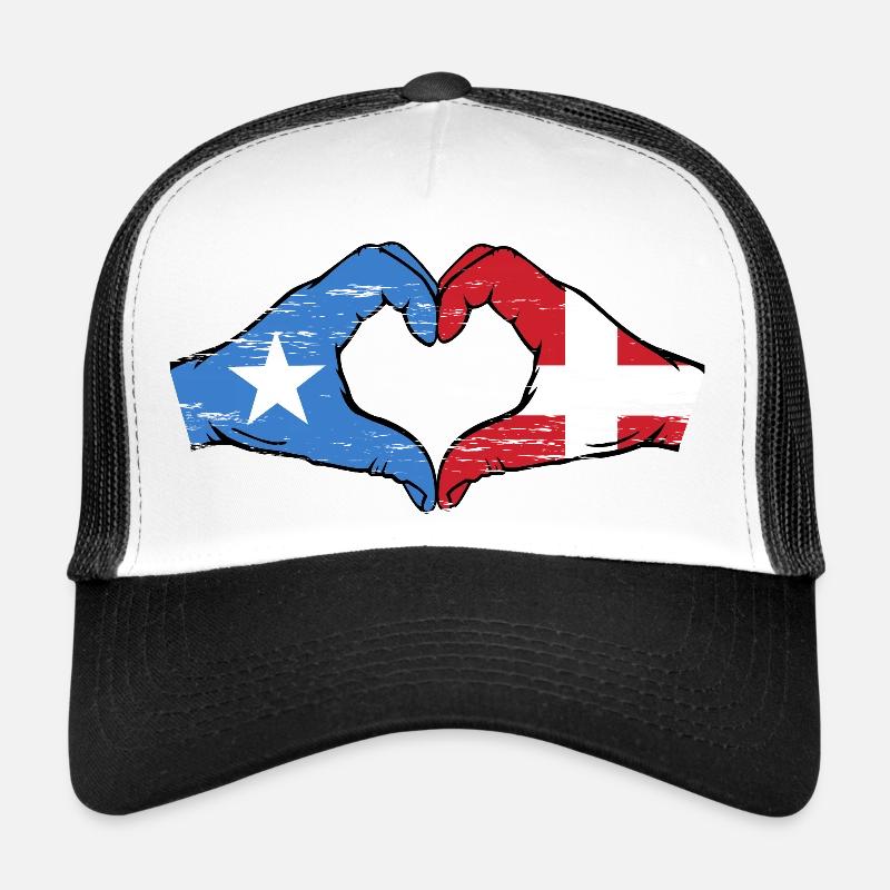 Somalia Denmark flag hands heart shape used Trucker Cap