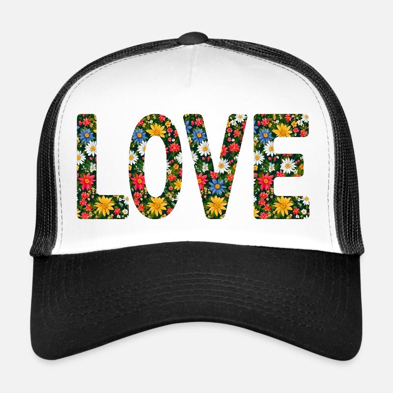Love - Trucker Cap - white/black