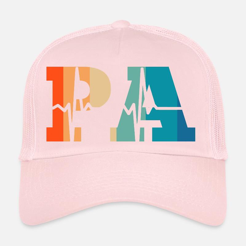 Heartbeat retro physician assistant Trucker Cap