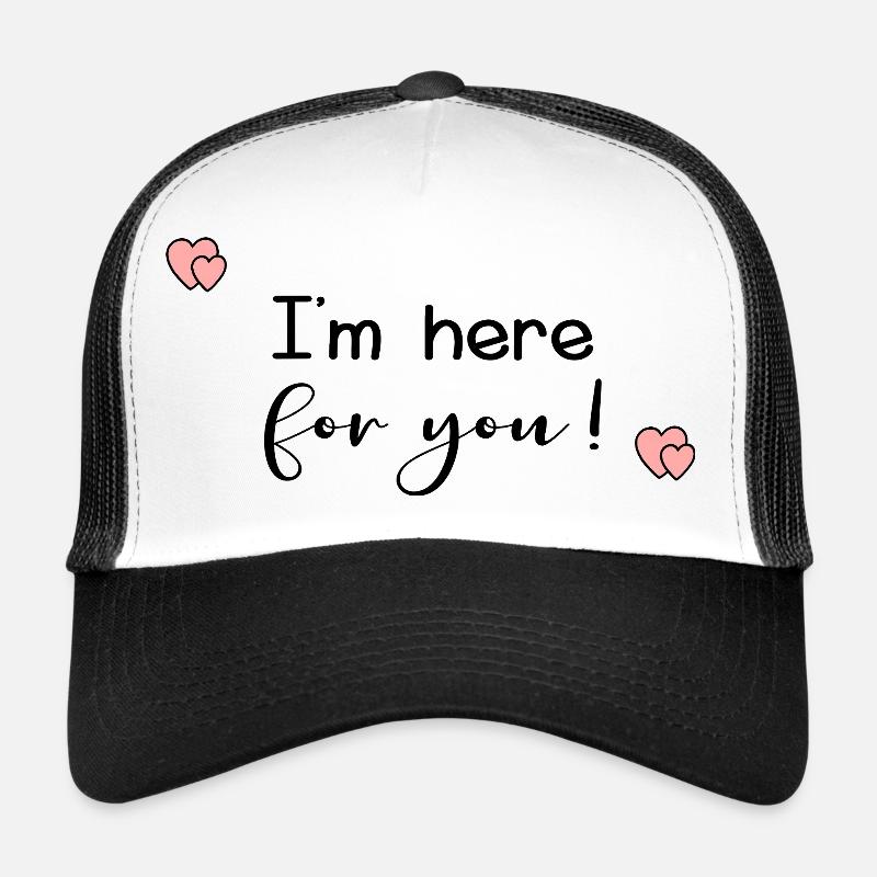 Message de condoléances simple Casquette trucker 
