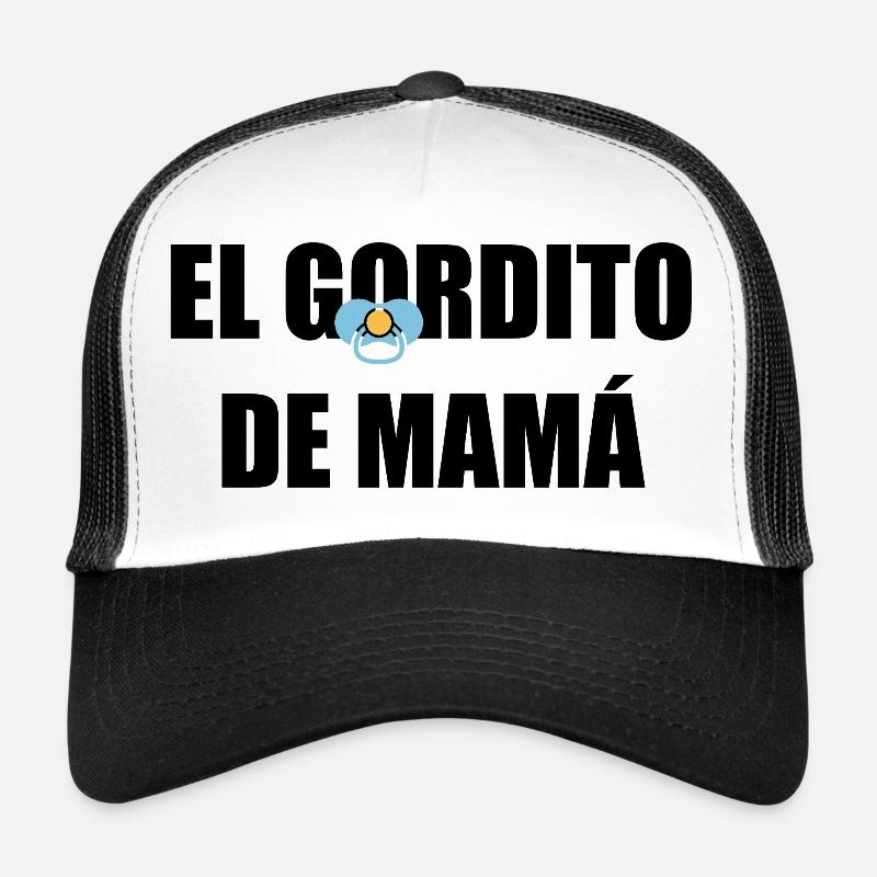 Mamas Molliger in SCHWARZ - Trucker Cap - Weiß/Schwarz