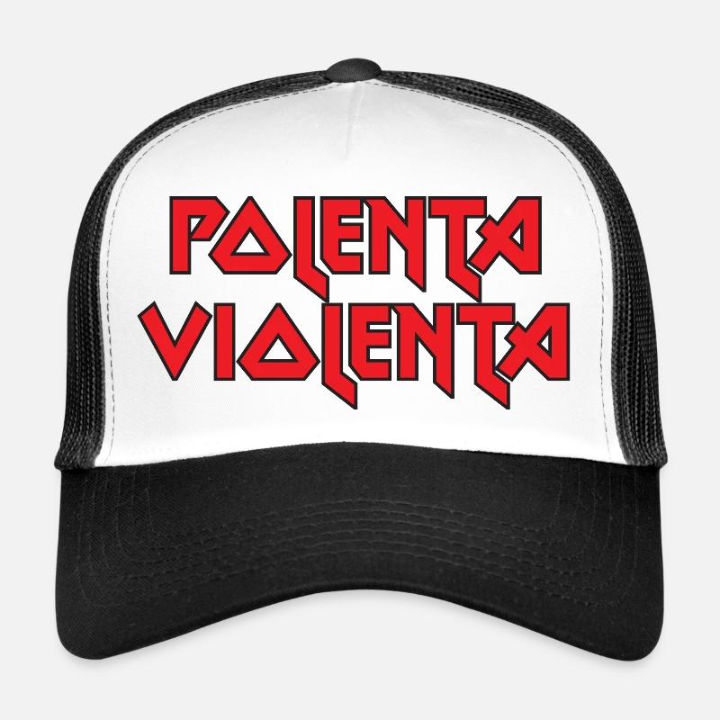 Polenta Violenta - Trucker Cap - Weiß/Schwarz