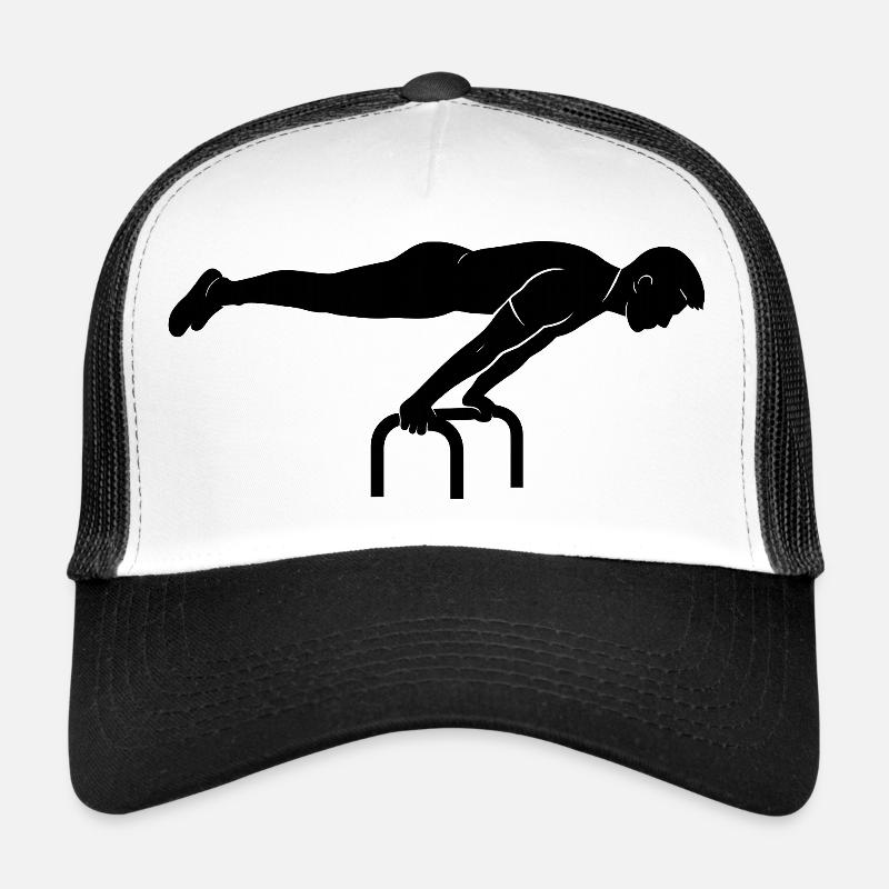 Abstraction linéaire en noir contrasté Casquette trucker 