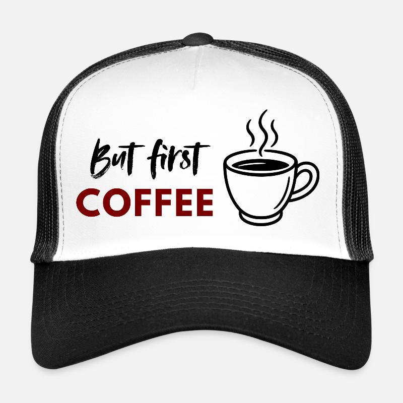 Mais d’abord imprimé Coffee - Casquette trucker  - blanc/noir