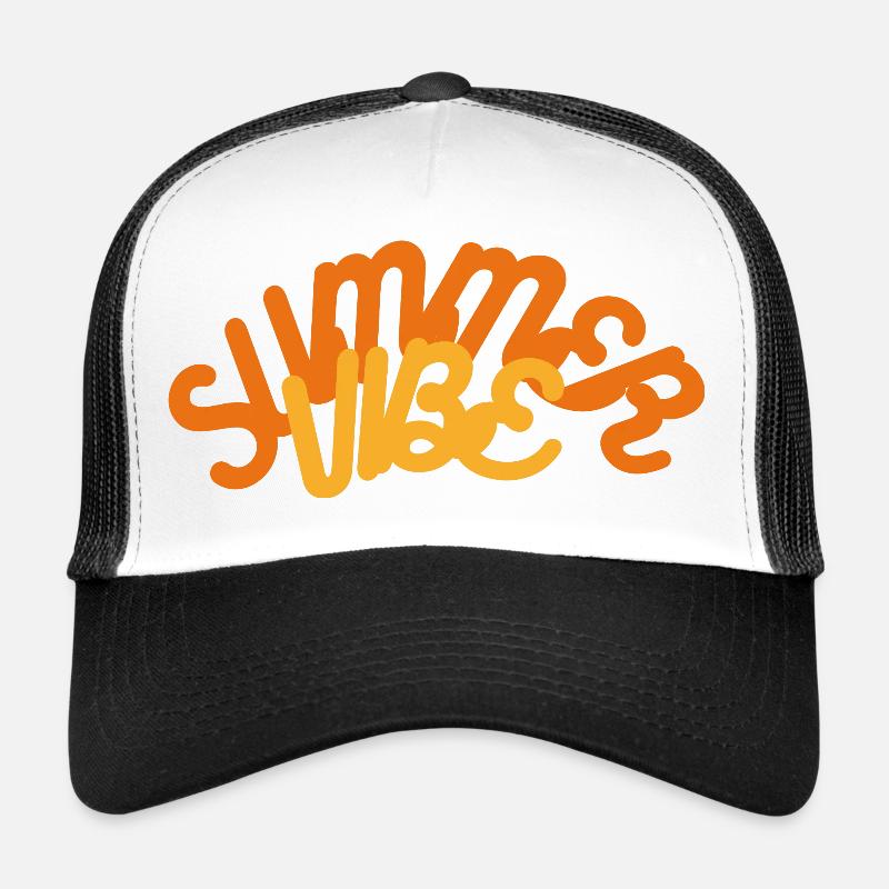 Jeu abstrait de couleurs avec des tons chauds Casquette trucker 