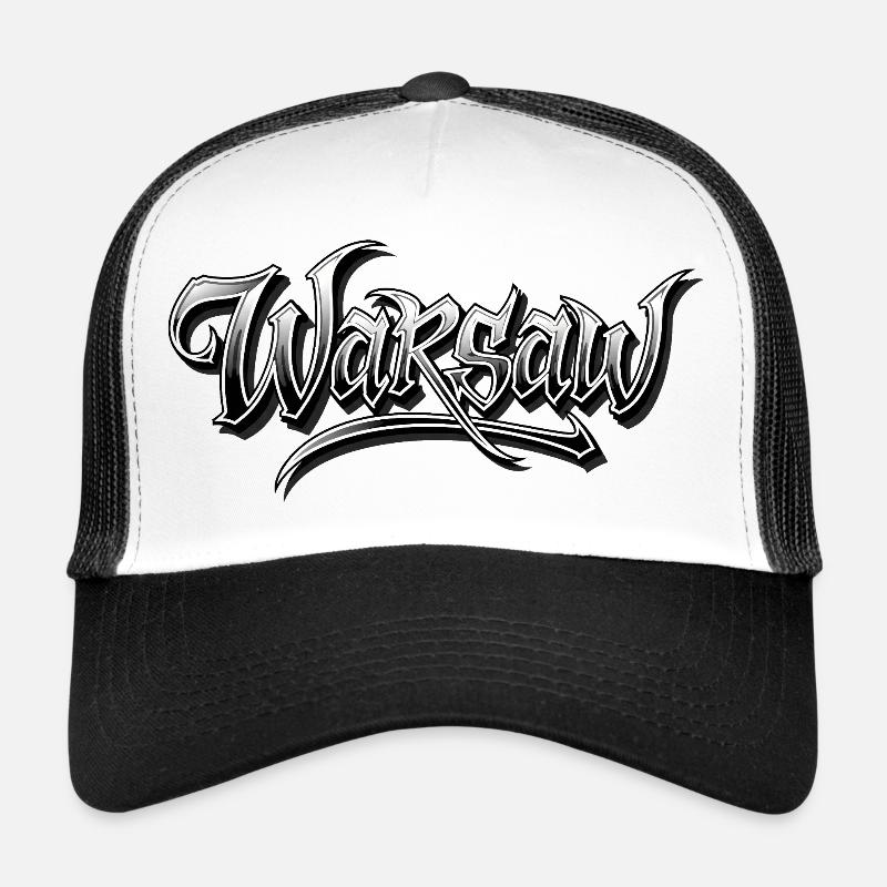 Conception artistique du graffiti à Varsovie Casquette trucker 