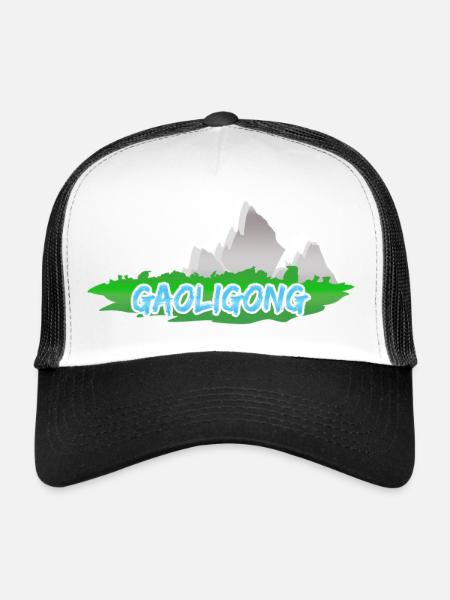 Gaoligong Gaoligong - Casquette trucker  - blanc/noir - Devant
