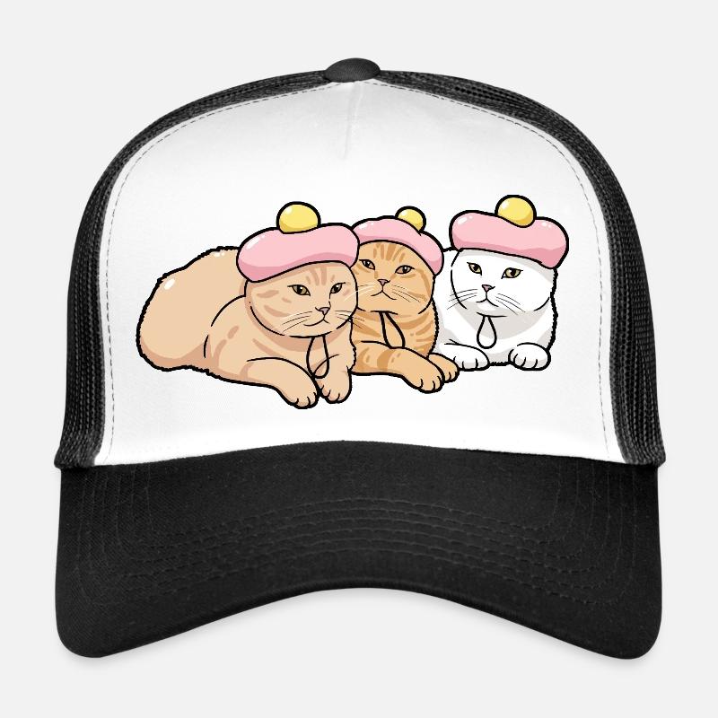 Pink Pastry Hatted Kittens Trucker Cap