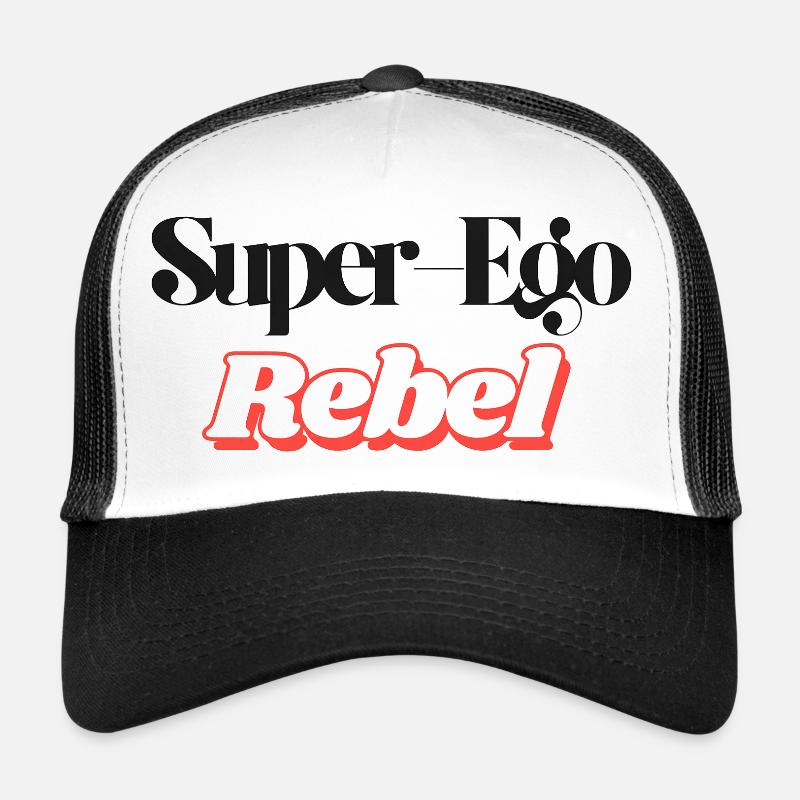 Super-Ego Rebelle - Casquette trucker - blanc/noir