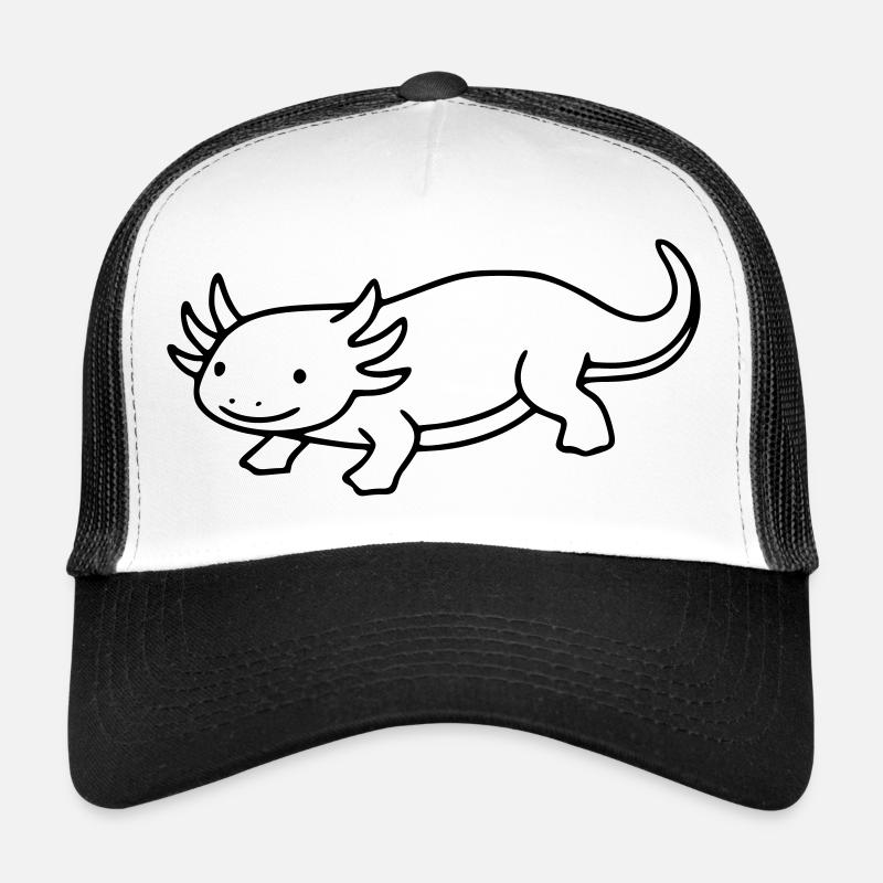 Axolotl Strichzeichnung | Minimalistischer Lurch Trucker Cap