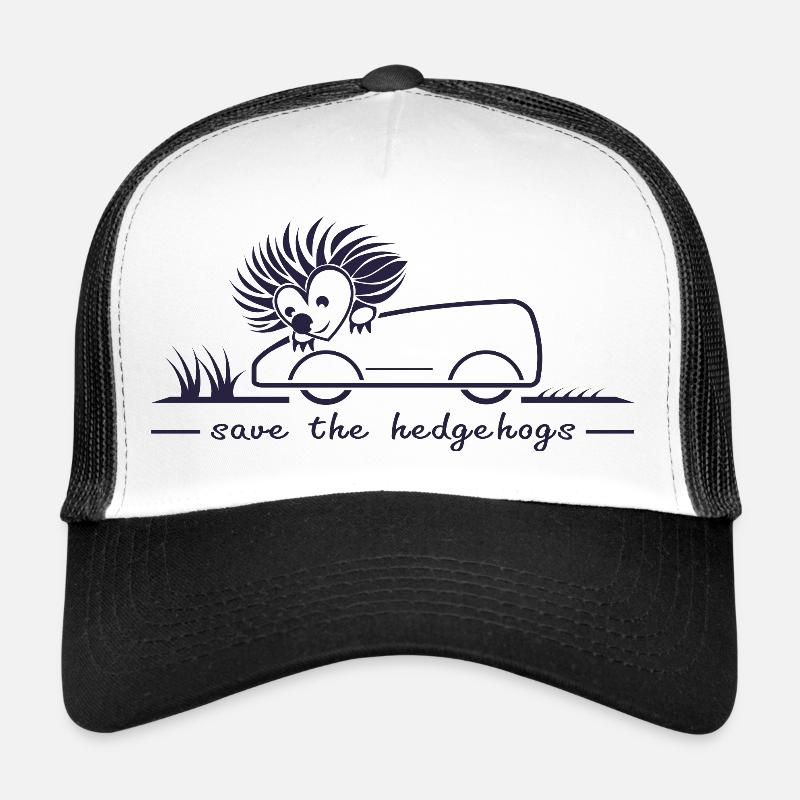 stoppt_das_Igel_toeten_001 - Trucker Cap - Weiß/Schwarz