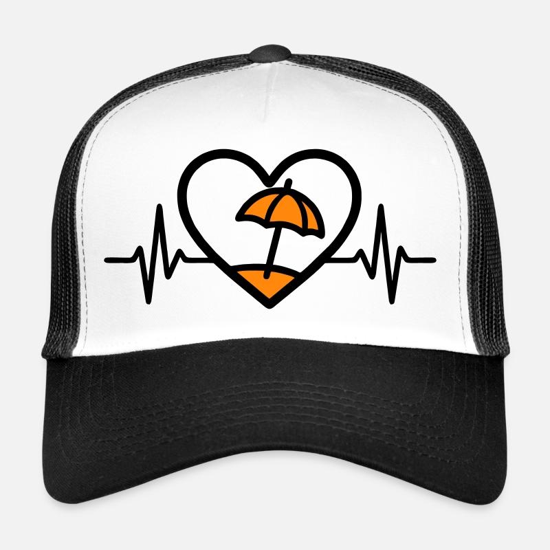 Plage Coeur Vacances Soleil Casquette trucker 