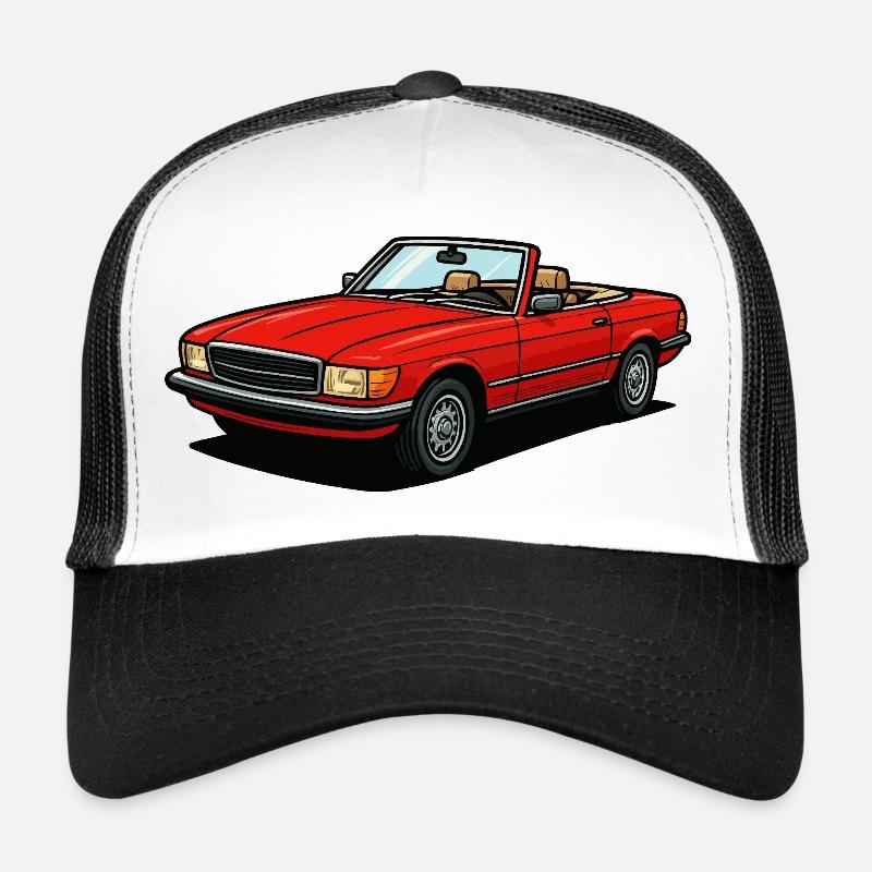 Toit ouvert cabriolet rouge Casquette trucker 