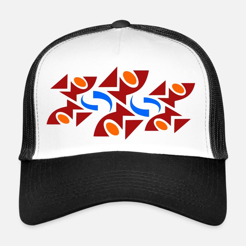 Fish design by Cean - Trucker Cap - white/black
