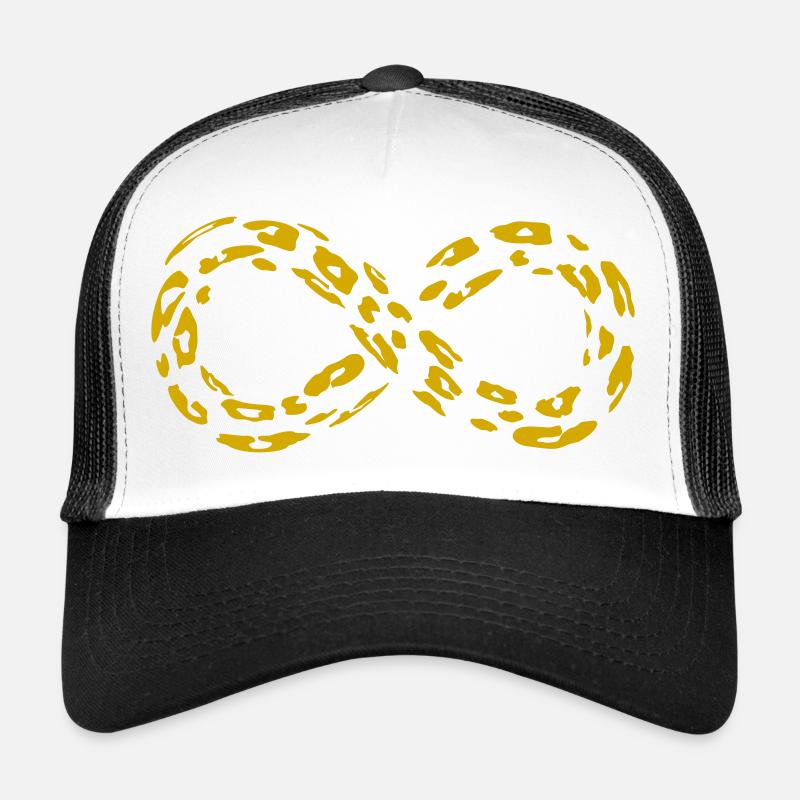 Boucle infinie léopard (alternative) - Casquette trucker  - blanc/noir