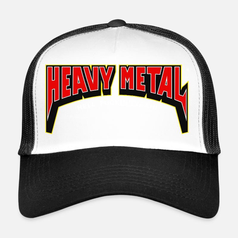 Heavy Metal Hell Yeah 3D Logo Banner Trucker Cap
