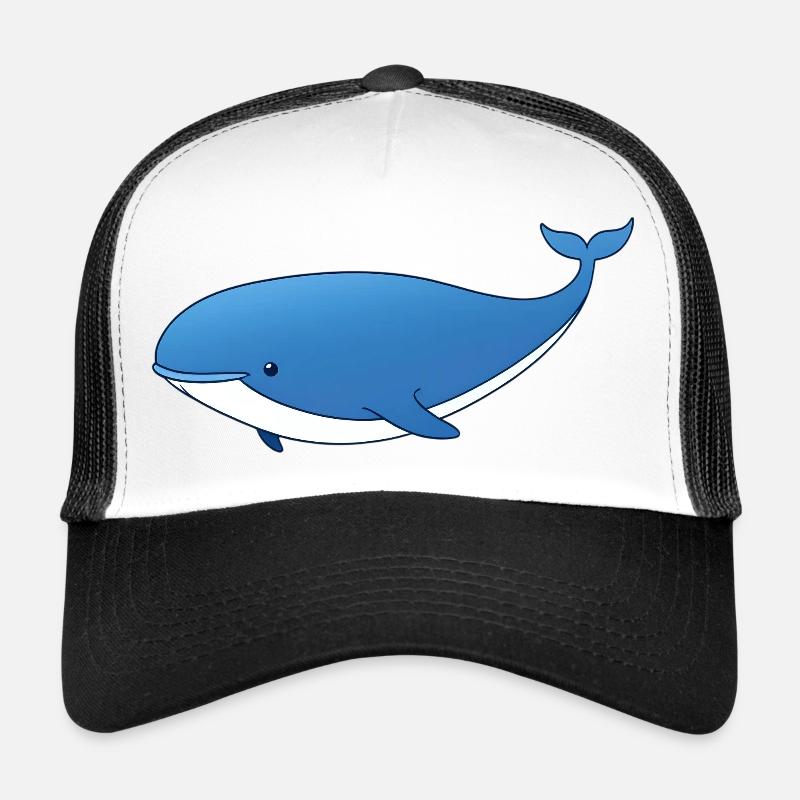Dessin animé de la Baleine Bleue Casquette trucker 