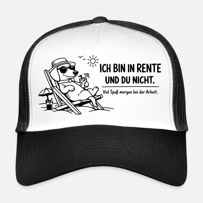 Lustiges Rentner Bild Spruch Dackel Trucker Cap