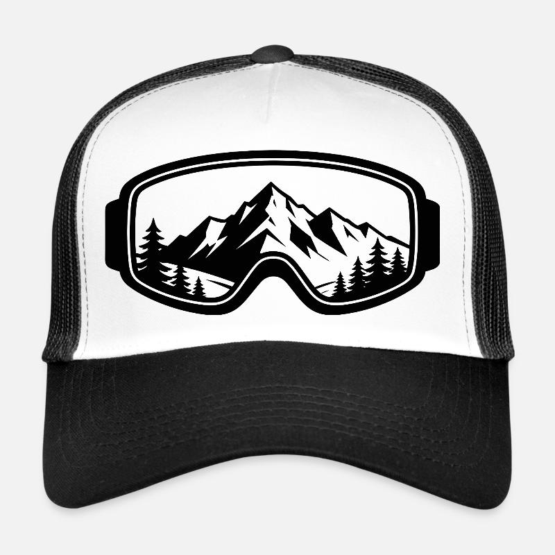 Schnee-Gipfel Silhouette - Skibrille Trucker Cap