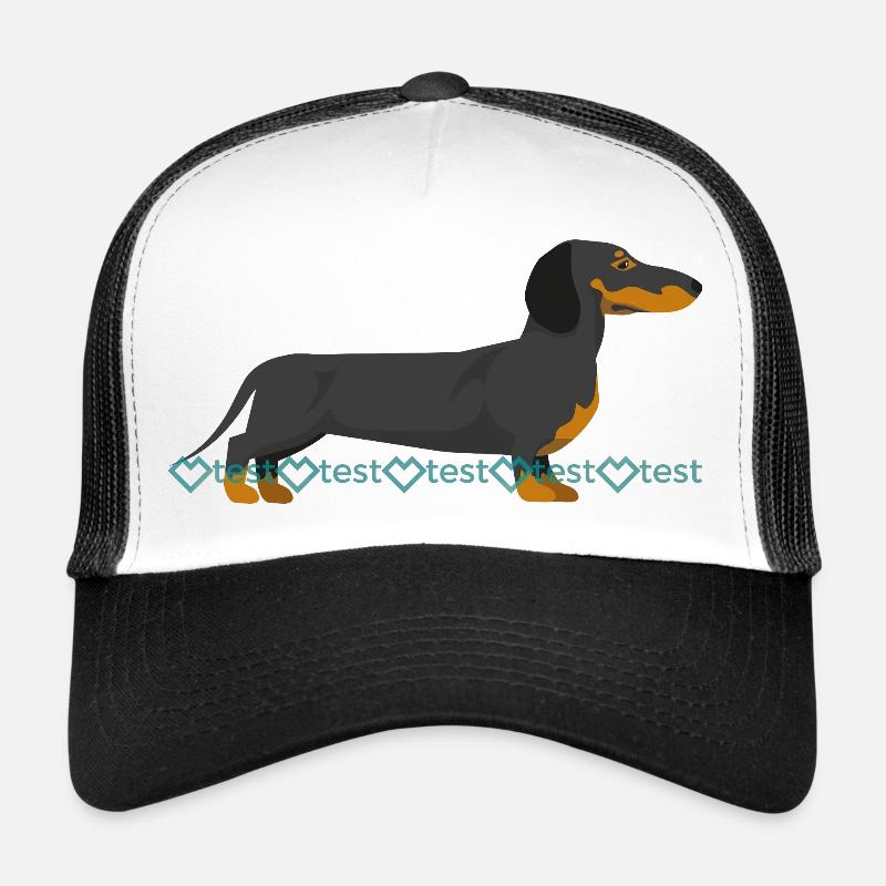 Silhouette teckel avec motif de filigrane Casquette trucker 
