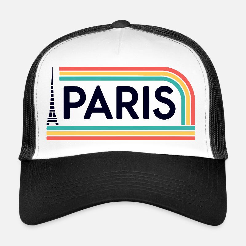 Paris Arc-en-ciel Rétro Casquette trucker 