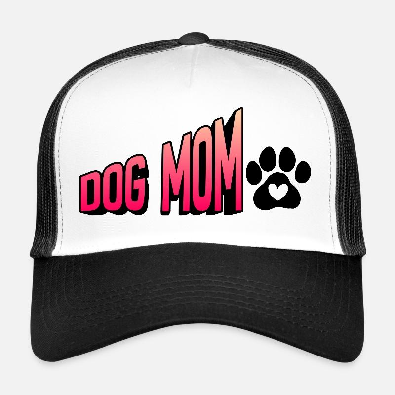 Maman chien - Casquette trucker  - blanc/noir