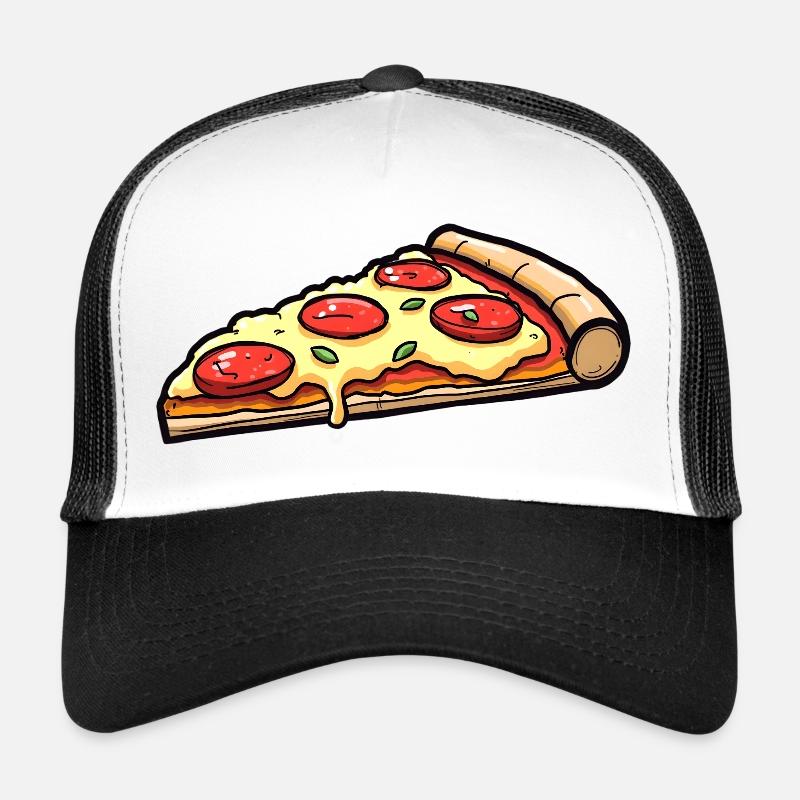 Pizza - Casquette trucker  - blanc/noir