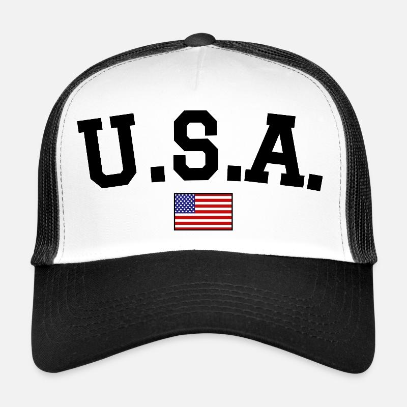 USA Flagge Design Schwarz Trucker Cap