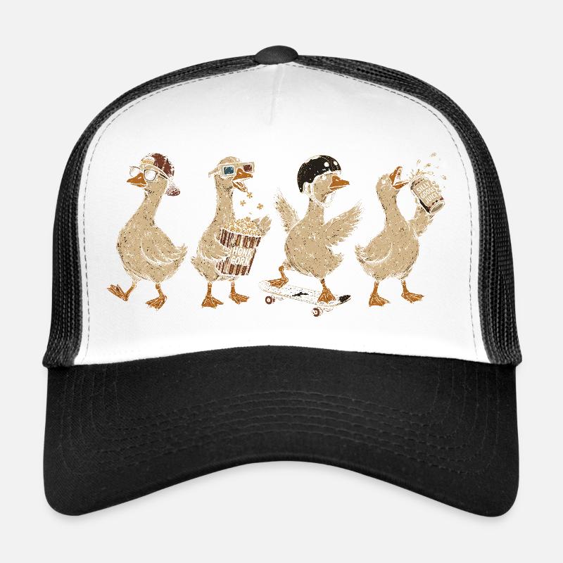 Retro Quack: Skateboard Quacks Trucker Cap