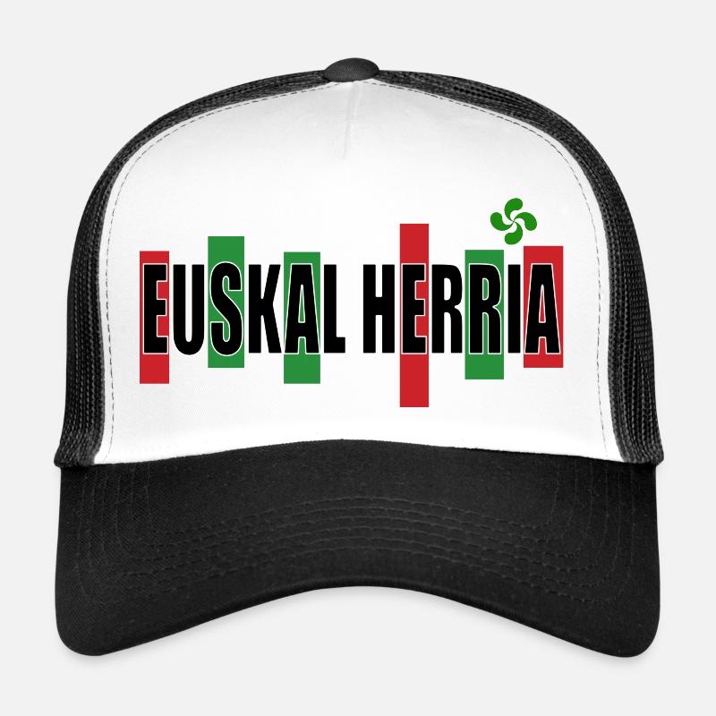 euskal herria - Casquette trucker  - blanc/noir