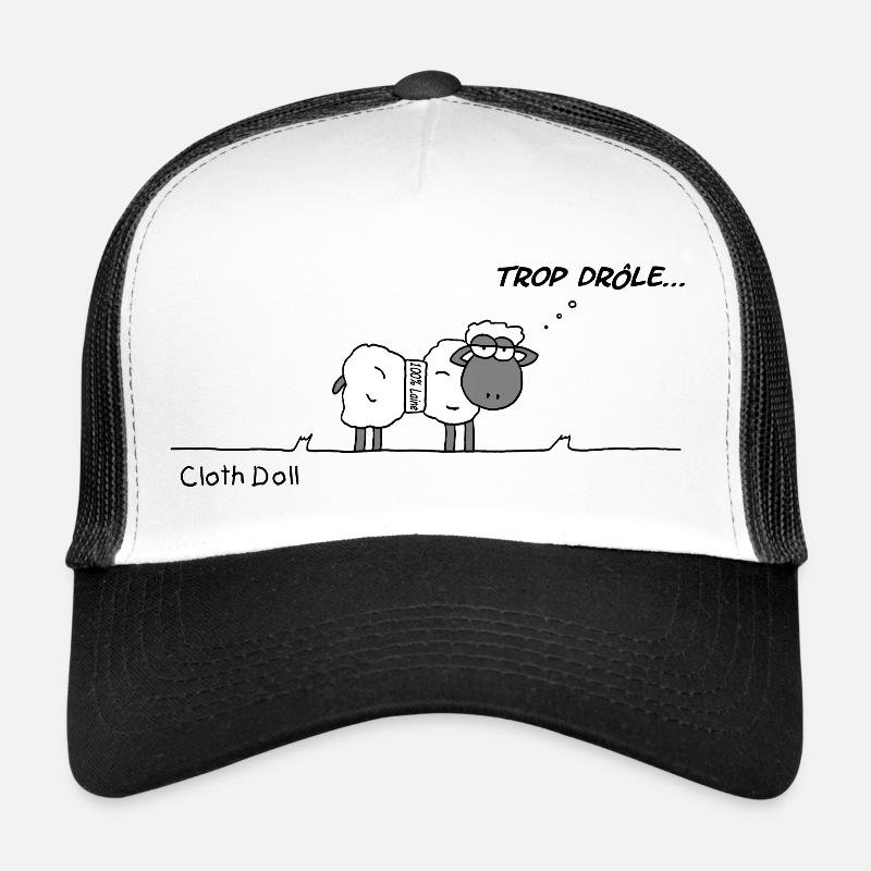 wool sheep - Trucker Cap - white/black