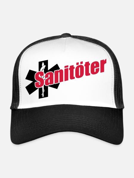 Sanitöter - Trucker Cap - Weiß/Schwarz