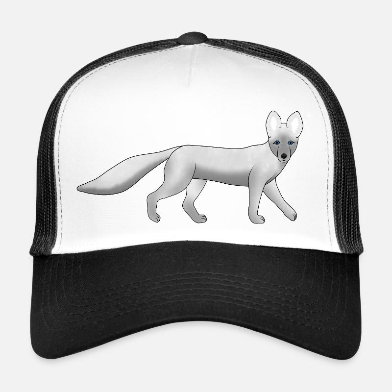 Polarfuchs schaut - Trucker Cap - Weiß/Schwarz
