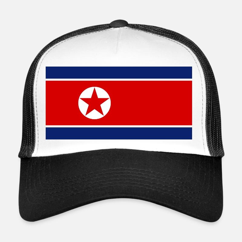 Drapeau national de la Corée du Nord Casquette trucker 