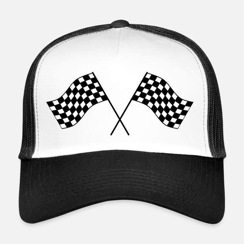 Drapeaux d'arrivée Casquette trucker 