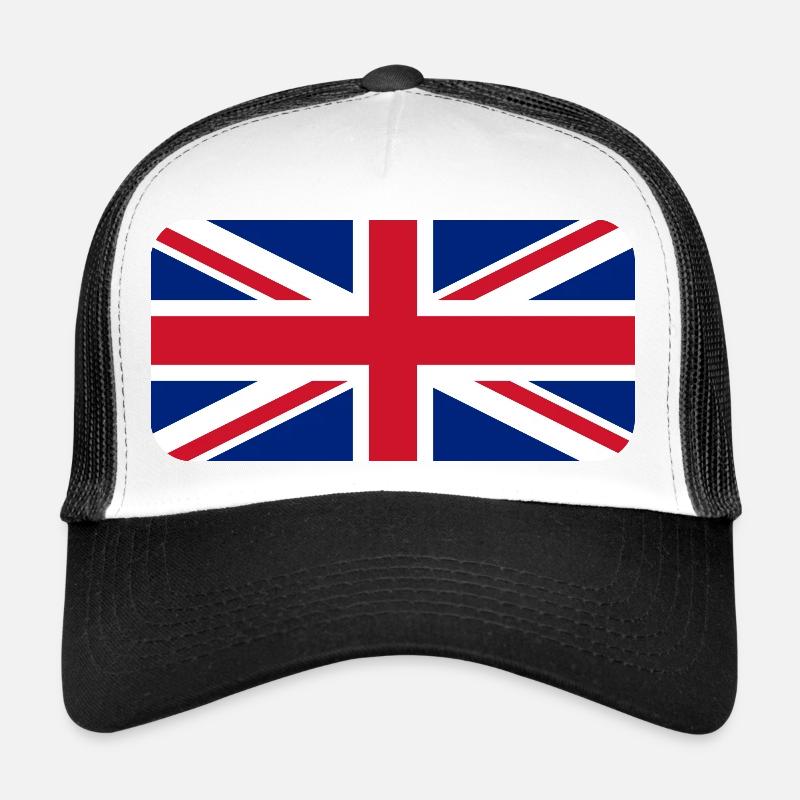 UK FLAG round corner 400 dpi Trucker Cap