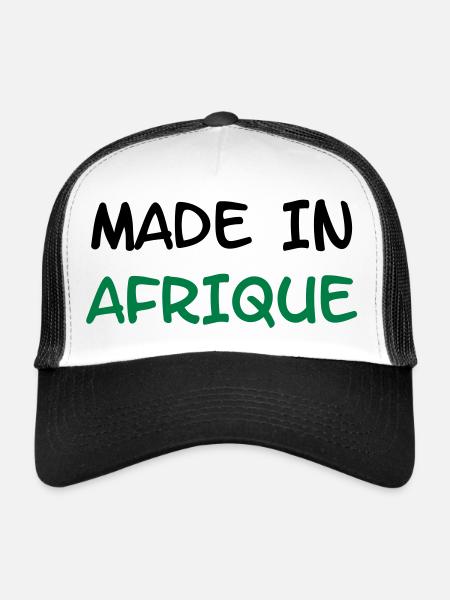 Made in AFRICA! - Trucker Cap - white/black - Front