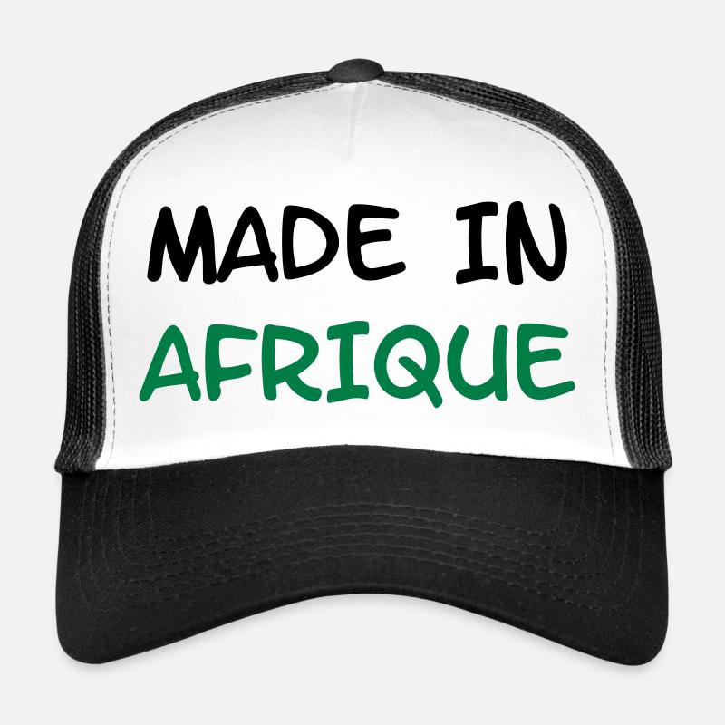 Made in AFRIQUE ! - Casquette trucker  - blanc/noir