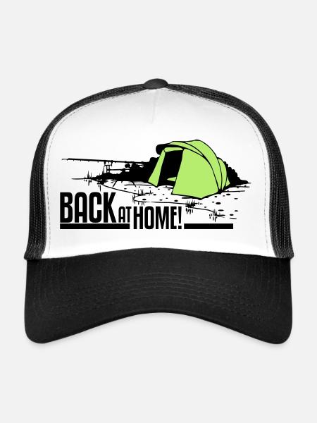 De retour à la maison! - Casquette trucker  - blanc/noir - Devant